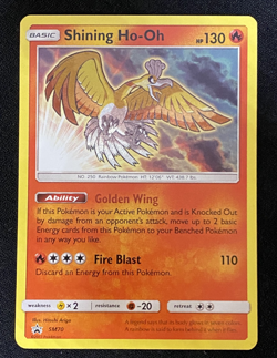 Shining Ho-Oh SM70 Holo Black Star Promo Card Sun & Moon Pokemon TCG Exclusive - Image 1