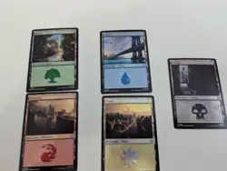 MTG Spiderman basic lands foil full set non-full - Image 1