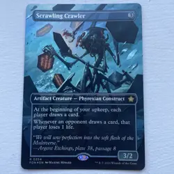 MTG Foundations Scrawling Crawler Borderless FOIL #354 - Image 1