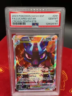 Lucario VSTAR - SWSH291 Pokemon Promo Crown Zenith ETB PSA 10 - Image 1