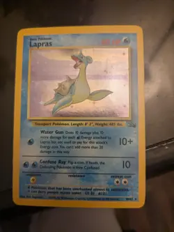 Lapras - 10/62 - Pokemon Fossil Unlimited Holo Rare Card WOTC NM - Image 1