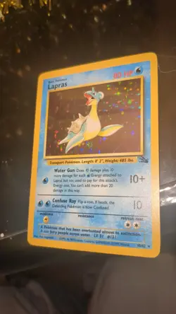 Lapras - 10/62 - Pokemon Fossil Unlimited Holo Rare Card WOTC NM - Image 2