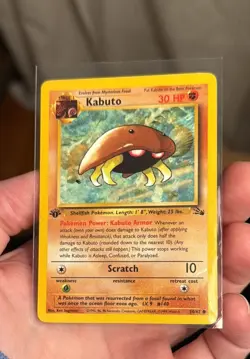 Pokemon TCG Kabuto Fossil 1st Edition 50/62 - Image 1