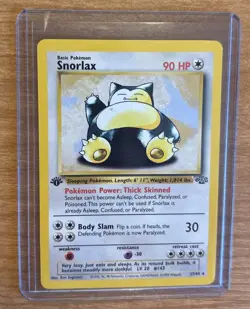 SNORLAX 1999 POKEMON 1ST EDITION ORIGINAL JUNGLE RARE 27/64 NM NP - Image 1