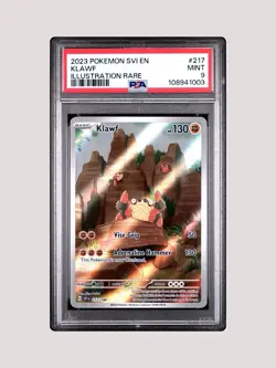 2023 POKEMON SVI EN-SCARLET & VIOLET ILLUSTRATION RARE #217 KLAWF PSA 9 - Image 1