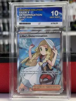 Pokemon Lillie's Determination 169/132 Mega Evolution ACE 10 PERFECT SUBGRADES - Image 1