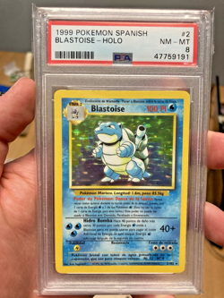 ~ESP~ SPANISH PSA 8 Blastoise Base Set 2/102 Pokemon Card - Image 1
