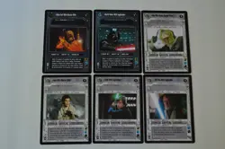 Star Wars CCG Decipher SWCCG ENHANCED PREMIERE 6 Premium Cards Set LP Played - Image 1