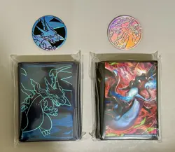 New Pokemon TCG Phantasmal Flames Sealed Card Sleeves + Coins - Image 1
