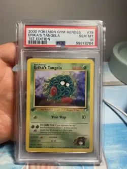 Pokemon TCG Erika's Tangela Gym Heroes 1st Edition Common Card 79/132 - Image 1
