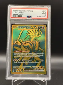 2024 Pokemon Paf EN-Paldean Fates Koraidon EX #245 Hyper Rare PSA 9 - Image 1