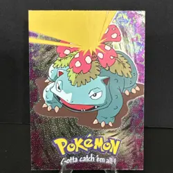 1999 Venusaur E3/12 Embossed Holo Black Logo Topps Pokemon Card - Image 1