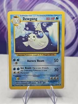 Pokemon TCG Dewgong Base Set 25/102 Regular Unlimited Uncommon - Image 1