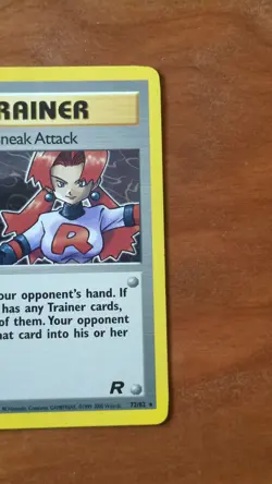 Rocket's Sneak Attack 72/82 Team Rocket Regular Lightly Played Vintage Pokemon - Image 4