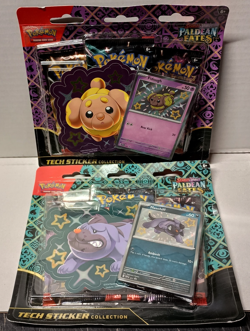 (2) Pokemon TCG Paldean Fates Tech Sticker Collection Maschiff Fidough SEALED! - Image 1