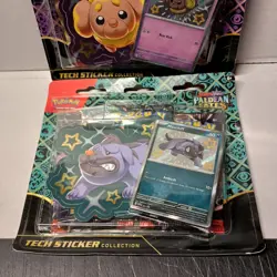 (2) Pokemon TCG Paldean Fates Tech Sticker Collection Maschiff Fidough SEALED! - Image 3