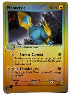 Manectric - EX Ruby & Sapphire 9/109 2003 - E Reader Pokemon - Reverse Holo NM - Image 1