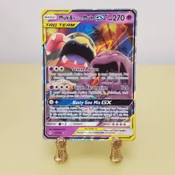 Pokemon TCG Muk & Alolan Muk GX 61/214 Sm-Unbroken Bonds Full Art Holo LP+/NM - Image 1