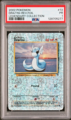 PSA 1 2002 Pokemon Legendary Collection Dratini 72/110 Reverse Holo Foil - Image 1
