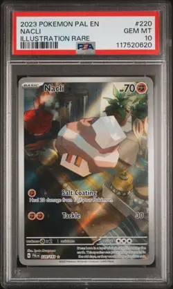 2023 POKEMON PAL EN-PALDEA EVOLVED ILLUSTRATION RARE #220 NACLI PSA 10 - Image 1