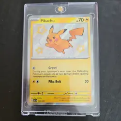Pikachu Shiny Rare 131/091 Paldean Fates Pokemon English NM Baby Shiny - Image 1