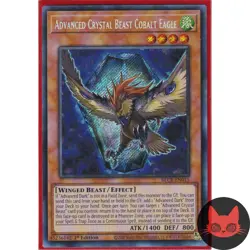 Yugioh Advanced Crystal Beast Cobalt Eagle BLCR-EN015 Secret Rare 1st Edition NM - Image 1