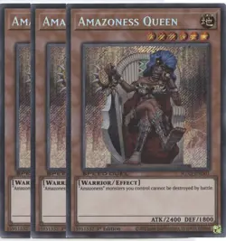 YuGiOh PLAYSET Amazoness Queen SGX3-END01 Secret 1st Ed Rare NM x3 SPEED LEGAL - Image 1