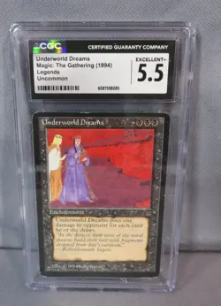 UNDERWORLD DREAMS 1994 MTG Magic the Gathering Uncommon Card Graded CGC 5.5 Ex+ - Image 1