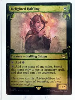 Delighted Halfling (Showcase Scrolls) LTR 609 Near Mint Foil MTG Lord of the Rin - Image 1