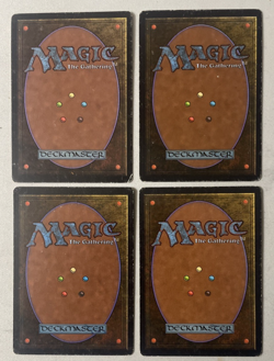 MTG 4 X Beta Forest Signed Christopher Rush Autographed - Image 2