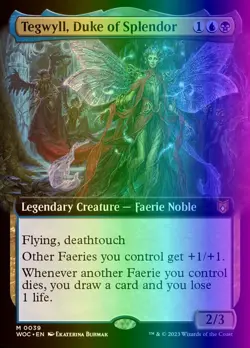 MTG Tegwyll, Duke of Splendor (39/208) Wilds of Eldraine Commander LP FOIL - Image 1