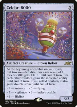 MTG Magic the Gathering Celebr-8000 (185/689) Unfinity NM - Image 1