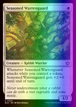 MTG Magic the Gathering Seasoned Warrenguard (30/427) Bloomburrow NM FOIL - Image 1