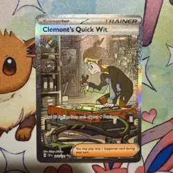 Pokemon TCG Clemonts Quick Wit Ultra Rare Surging Sparks 243/191 - Image 1
