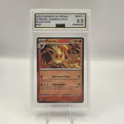 2025 Pokemon SVP PROMO Poster Collection Flareon #167 AGS 9.5 MINT+ - Image 1