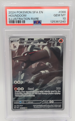 2024 Pokemon Shrouded Fable SFA En Houndoom Illustration Rare #066 PSA 10 Gem - Image 1