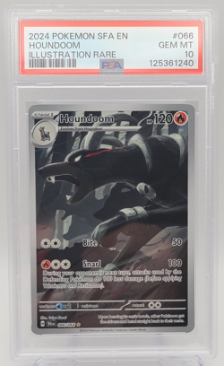 2024 Pokemon Shrouded Fable SFA En Houndoom Illustration Rare #066 PSA 10 Gem - Image 2