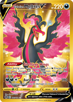 Pokemon TCG Galarian Moltres V 183/172 Gold Secret Rare Brilliant Stars NM/M - Image 1