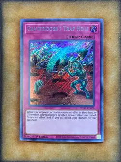 Yugioh Gravedigger's Trap Hole ETCO-EN078 Secret Rare 1st Ed NM - Image 1