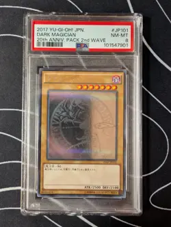 PSA 8 Yugioh Cards Dark Magician Holographic Parallel Rare 20AP-JP101 Japanese - Image 1