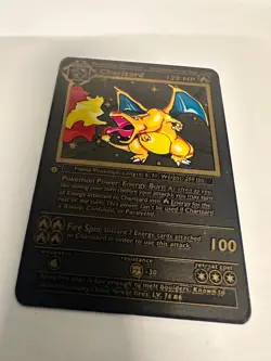 Charizard 120HP black Metal Pokemon Card Fan Art! - Image 1