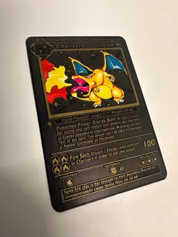 Charizard 120HP black Metal Pokemon Card Fan Art! - Image 3