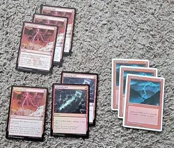 Lightning Bolt x9 9x Magic MTG Cards NM/LP Various Sets 2 Foil - Image 1