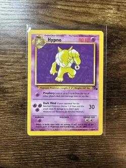 HYPNO 23/62 Fossil Rare Pokemon Card NM Non Holo WOTC - Image 1