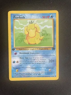 Pokemon Card - Psyduck 65/82 Common 1st Edition Team Rocket - NM - Image 1