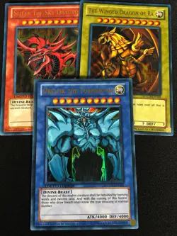 Yugioh GOD Card Set! Slifer Obelisk Ra YGLD-ENG01-2 1ST Ultra x3 (NM) - Image 1