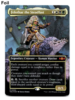 Felothar the Steadfast (Borderless) - FOIL - Commander: Tarkir: Dragonstorm MTG - Image 1