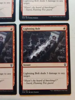 Lightning Bolt x 4 CLB Baldur's Gate Regular Playset MTG - Image 5
