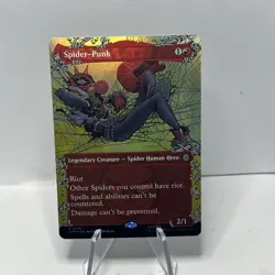 MTG Spider-Punk (0210) (Borderless) Spider-Man Foil - Image 1