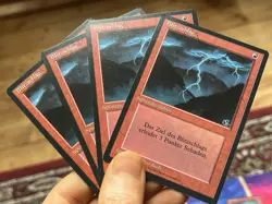 4x German FBB • Lightning Bolt • Pack Fresh • Mtg (1720) - Image 1